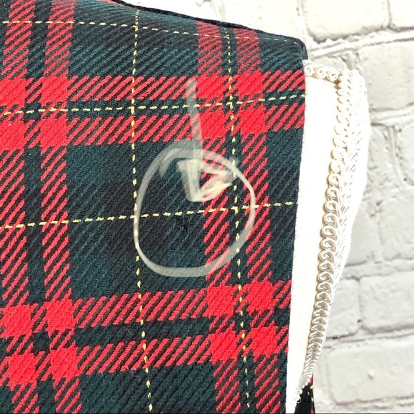 Talbots petite plaid red and black suede vest size 10P - Picture 7 of 8